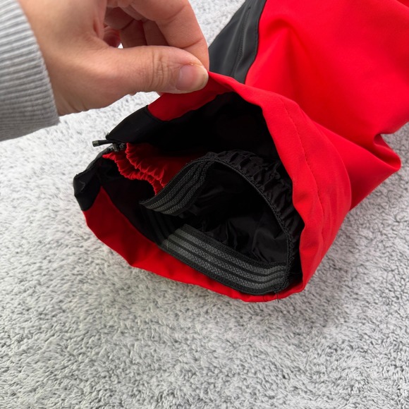 NILS Ski Suit Women 4 Red Black Waterproof Breathable Hooded Belted One Piece - Picture 12 of 16